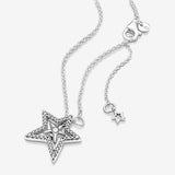 Pavé Asymmetric Star Collier Necklace