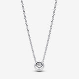 Sparkling Round Halo Pendant Collier Necklace