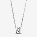 Pandora Signature Logo Pavé & Beads Pendant & Necklace