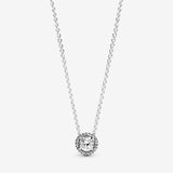 Round Sparkle Halo Necklace