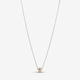 Domed Golden Heart Collier Necklace