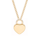 Initials Heart Pendant Necklace