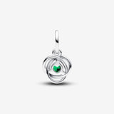 May Royal Green Eternity Circle Dangle Charm