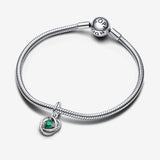 May Royal Green Eternity Circle Dangle Charm