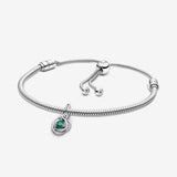 May Royal Green Eternity Circle Dangle Charm