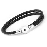 Original pandoraer woven leather rope Bracelet