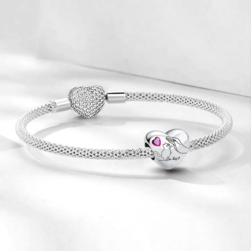 925 Sterling Silver Personalized Love Heart Series Diy Pendant Beads Fit Bracelet Necklace Making Gift Of High Quality Jewelry