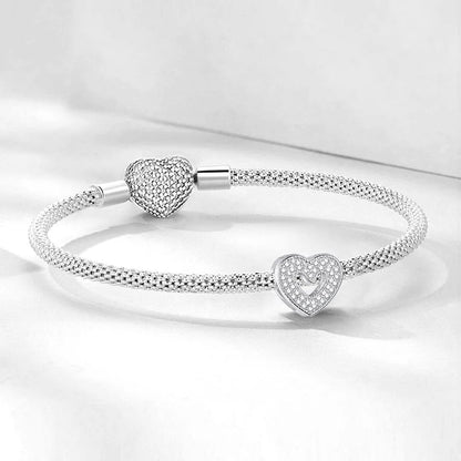 925 Sterling Silver Personalized Love Heart Series Diy Pendant Beads Fit Bracelet Necklace Making Gift Of High Quality Jewelry