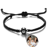 Personalized Customized Photo Projection Bracelet For Women Projection Photo Braid Mixed Color Bracelets Memorial Gift Jewelry