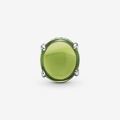 Green Oval Cabochon Charm